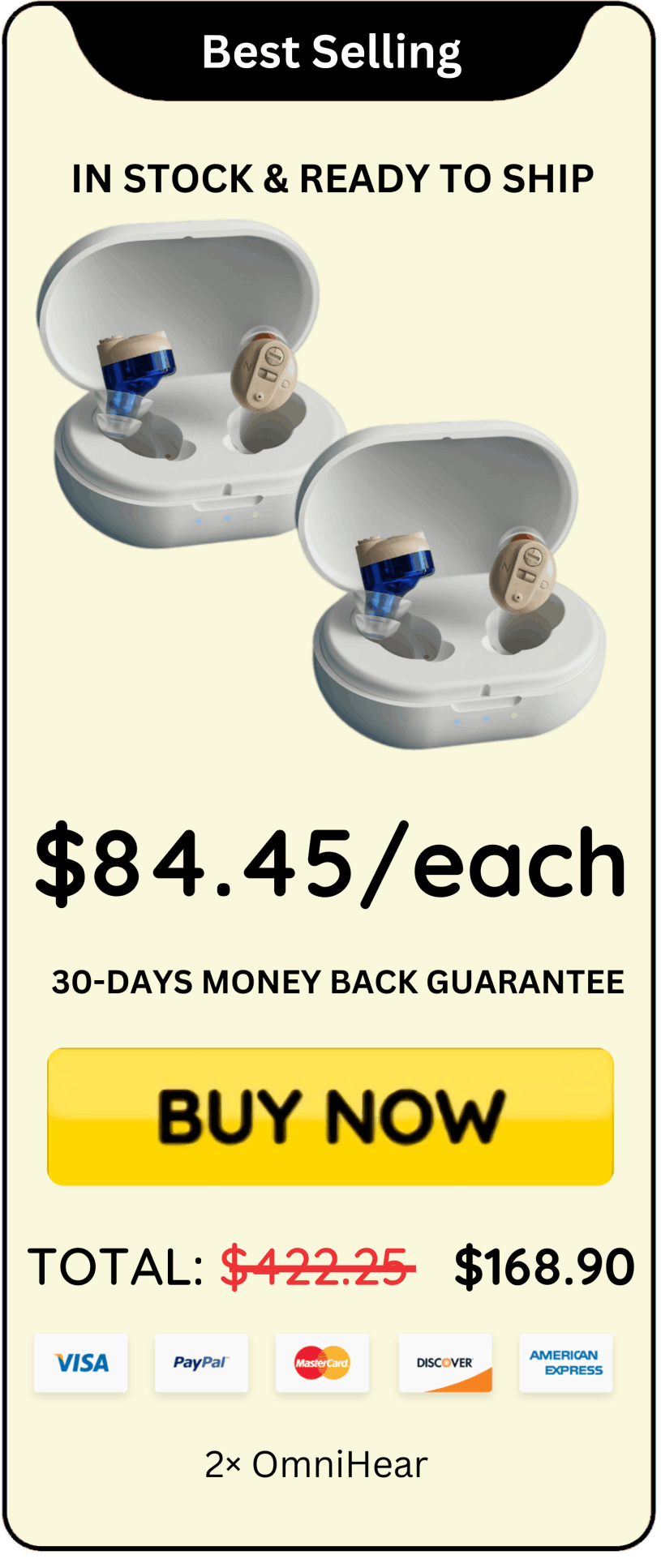 Omnihear Hearing Aids package offer price 